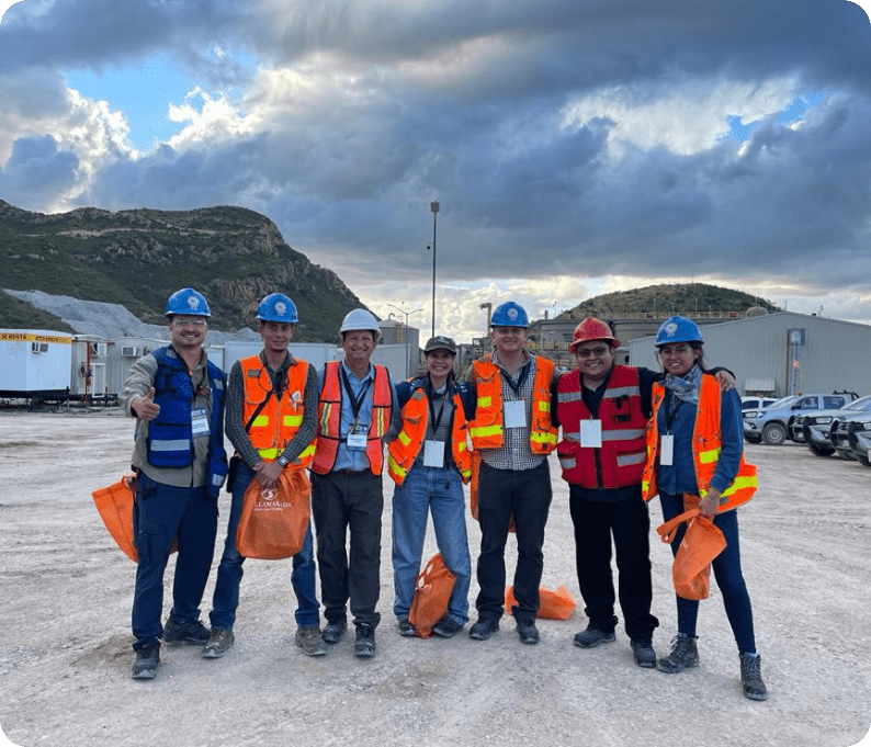 Riverside Header Image. Men in mining hats